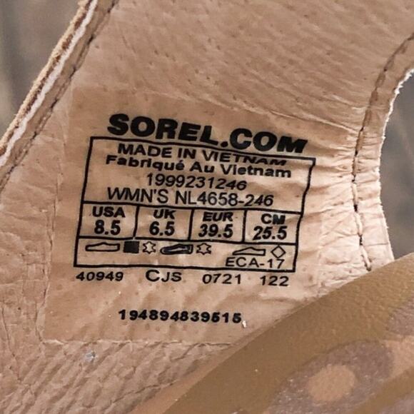 Sorel Ella II Strappy Leather Flat Sandal Vacation Cruise Size 8.5 Tan Pink - Picture 13 of 16